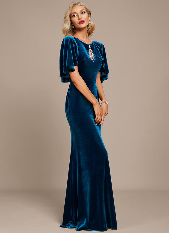 Robe Fourreau Velours Élégante - gallery 4