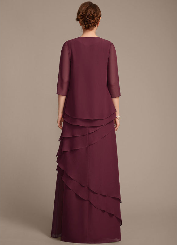 Robe Fourreau Cascade Bordeaux - gallery 4