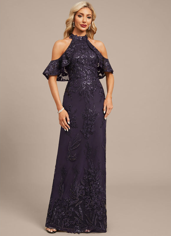 Robe Fourreau Pailletée Violette - gallery 5