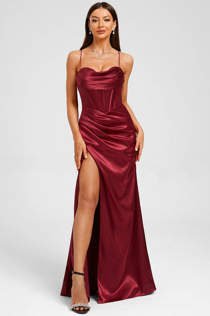Robe Fourreau Satin - gallery 5