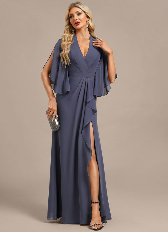 Robe Fourreau Fluide Mauve - gallery 5