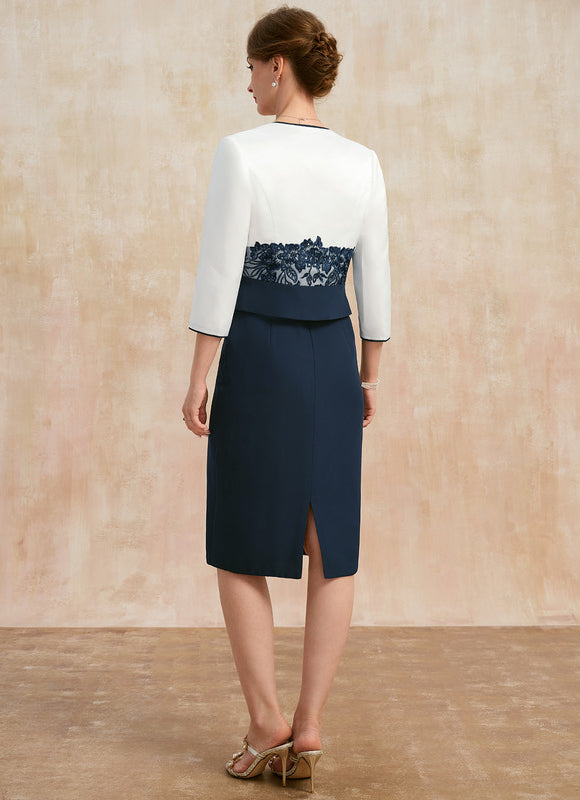 Robe Fourreau Élégance Marine - gallery 4