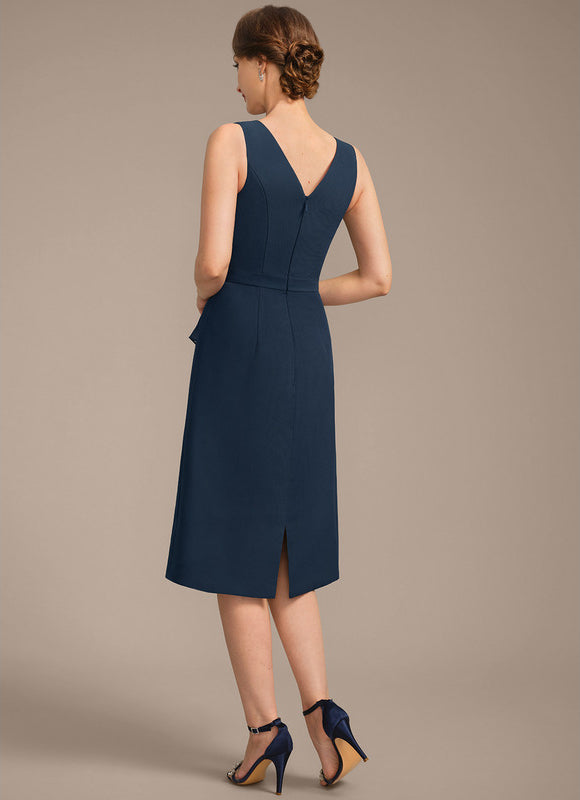 Robe Fourreau Chic Drapé Perlé - gallery 7