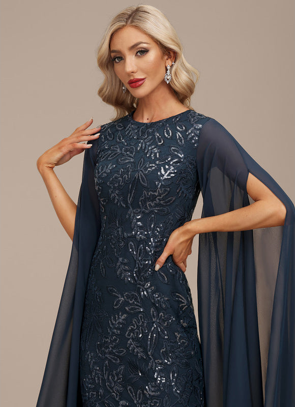 Robe Fourreau Éclat Marine - gallery 1