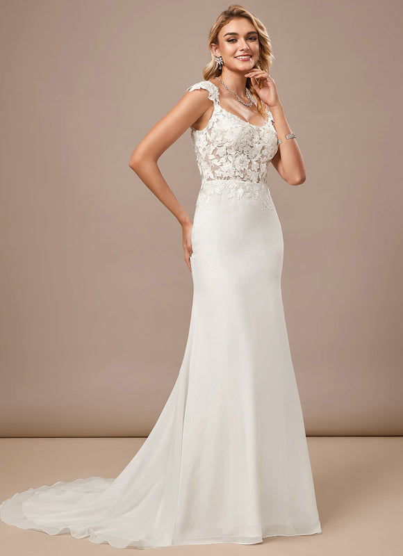 Robe Mariee Fourreau Dentelle - gallery 5