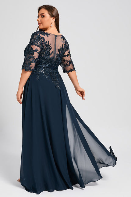Robe Fourreau Marine Élégante - gallery 8