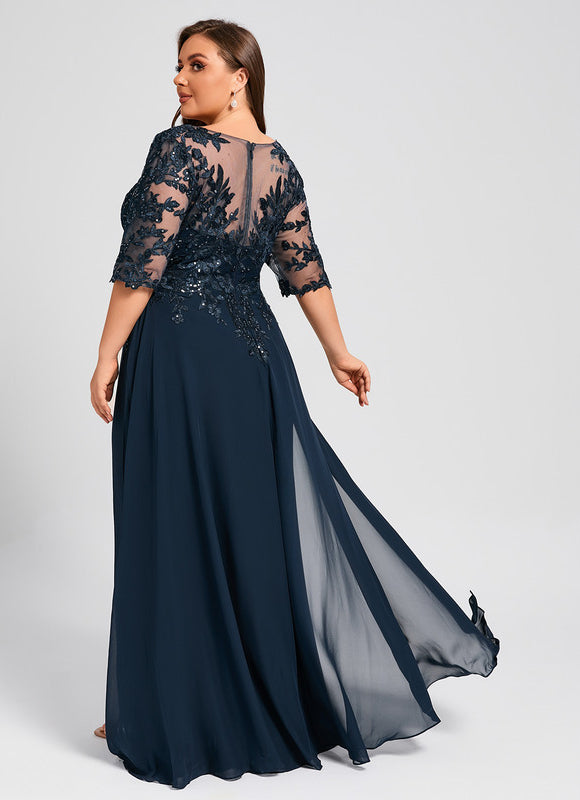 Robe Fourreau Marine Élégante - gallery 8