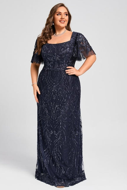 Robe Fourreau En Dentelle Scintillante - gallery 8