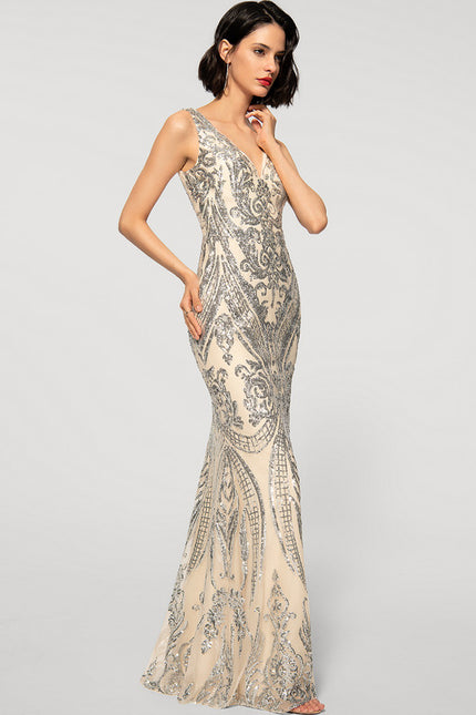 Robe Fourreau Scintillante Émeraude