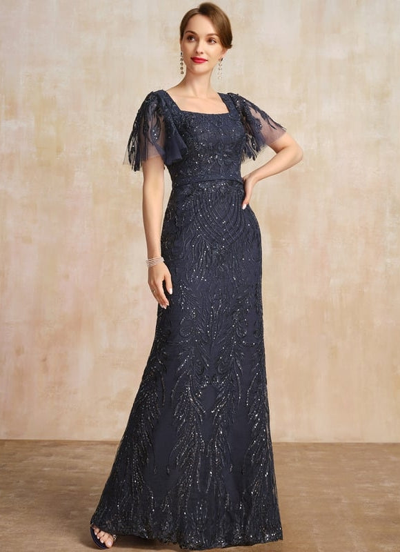 Robe Fourreau En Dentelle Scintillante - gallery 4