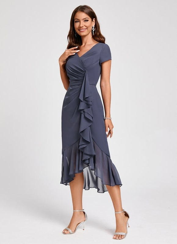 Robe Fourreau Élégance Ondulante