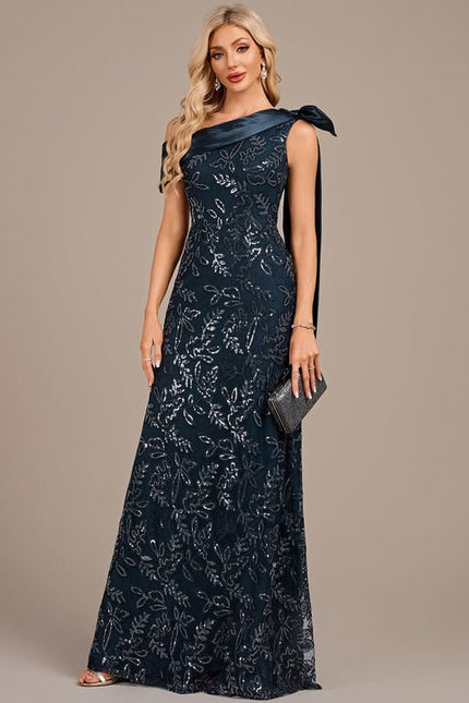 Robe Fourreau Satinée Ornée - gallery 2