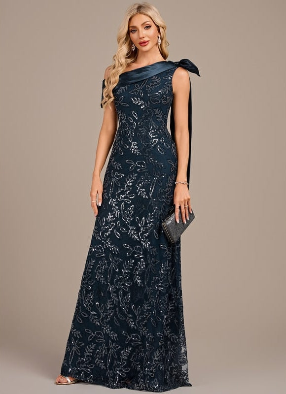 Robe Fourreau Satinée Ornée - gallery 2