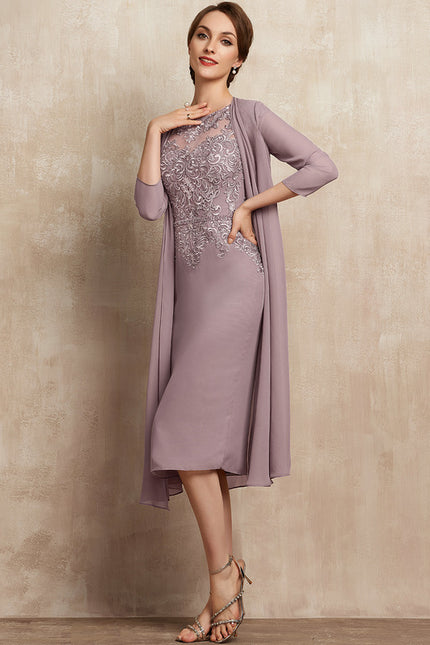 Robe Fourreau Lavande Chic - gallery 5