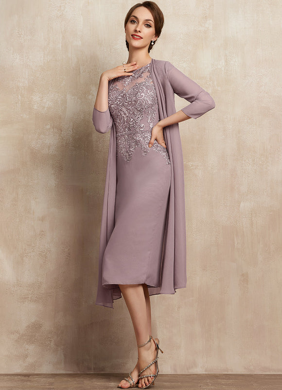 Robe Fourreau Lavande Chic - gallery 5