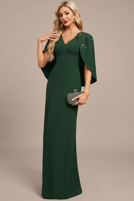 Robe Fourreau Longue Émeraude - gallery 4