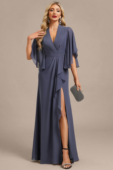 Robe Fourreau Fluide Mauve - gallery 2