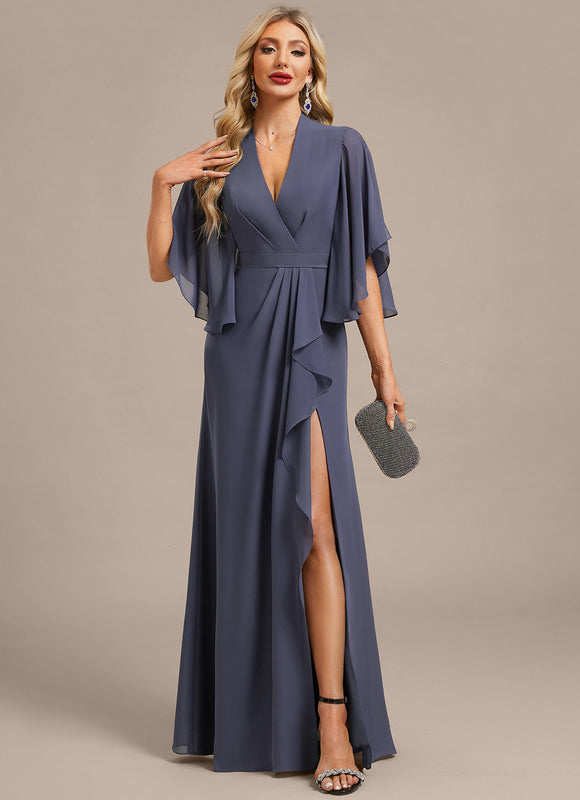 Robe Fourreau Fluide Mauve - gallery 2