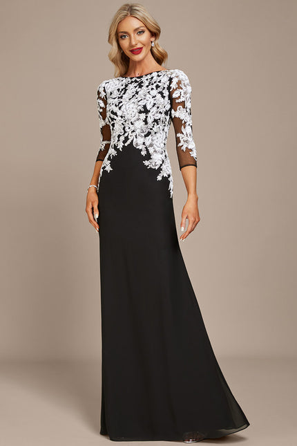 Robe Fourreau Noire Florale
