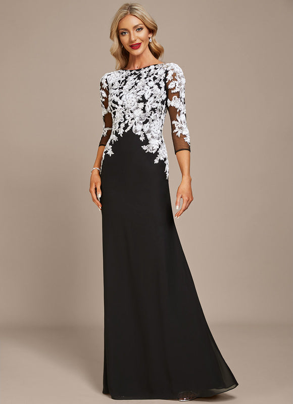 Robe Fourreau Noire Florale