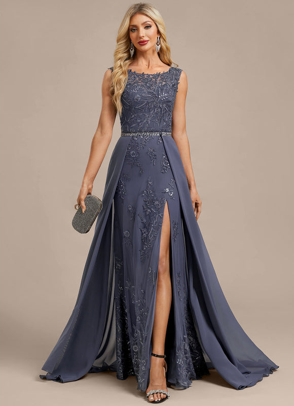 Robe Fourreau Longue Élégante Brodée