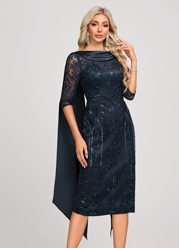 Robe Fourreau Col Benitier - gallery 4