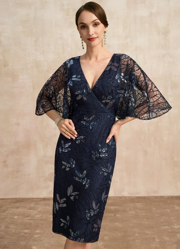 Robe Fourreau Dentelle Élégante - gallery 4