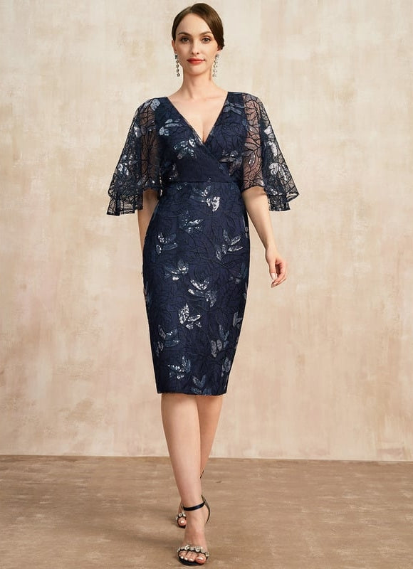 Robe Fourreau Dentelle Élégante