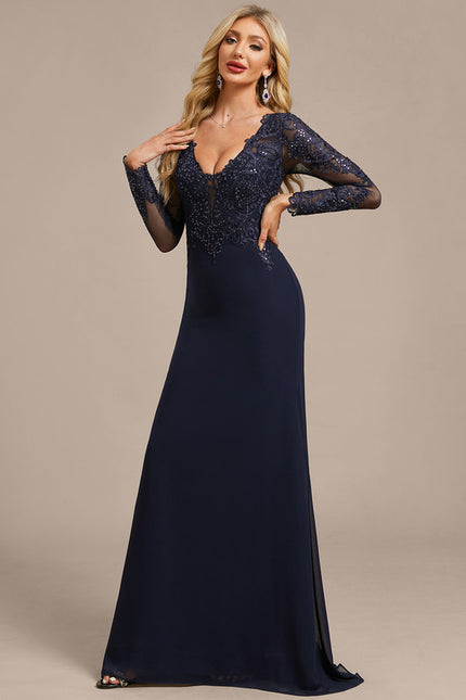 Robe Fourreau Navy - gallery 8