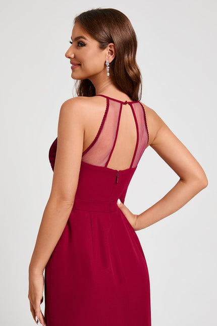 Robe Fourreau Vaporeuse Marine - gallery 6