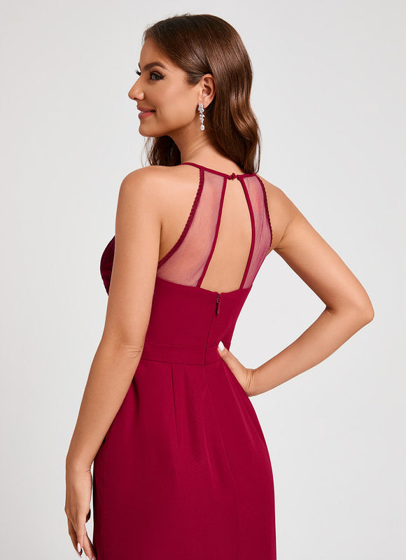 Robe Fourreau Vaporeuse Marine - gallery 6