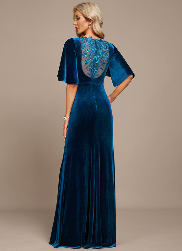 Robe Fourreau Velours Élégante - gallery 6