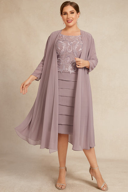 Robe Fourreau Lilas Élégante - gallery 8