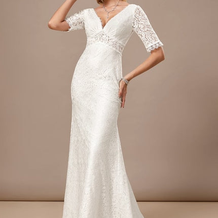 Robe Fourreau Blanche Mariage