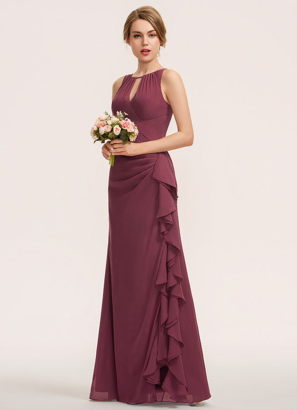 Robe Fourreau Mousseline Volante - gallery 2