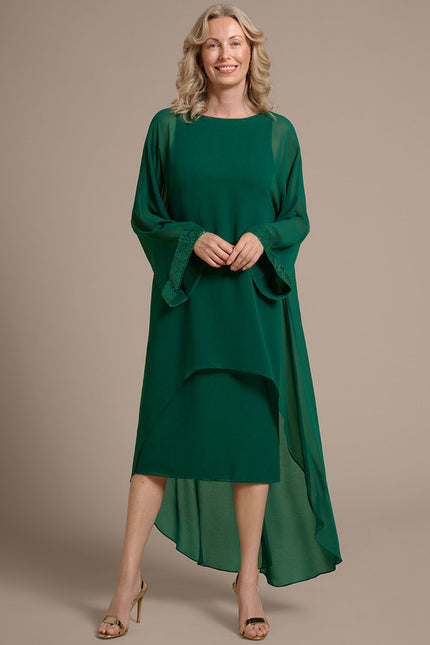 Robe Fourreau Émeraude Éclatante - gallery 2