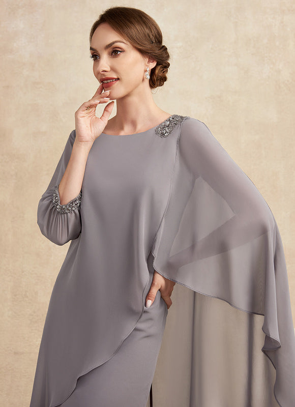 Robe Fourreau Élégante Grise - gallery 3