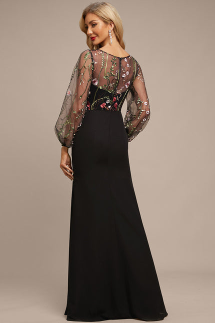 Robe Fourreau Florale Transparente - gallery 7