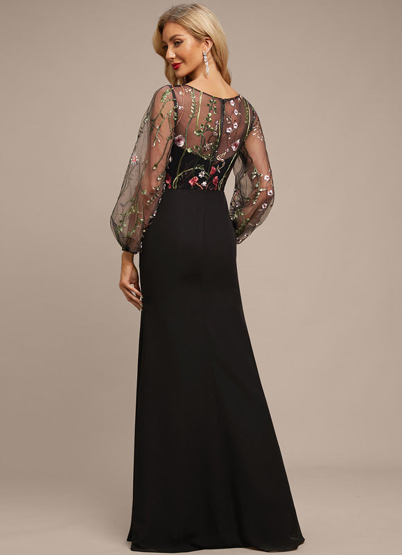 Robe Fourreau Florale Transparente - gallery 7