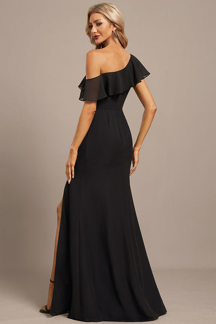 Robe Fourreau Asymétrique Fluide - gallery 6