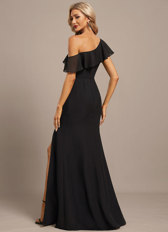 Robe Fourreau Asymétrique Fluide - gallery 6
