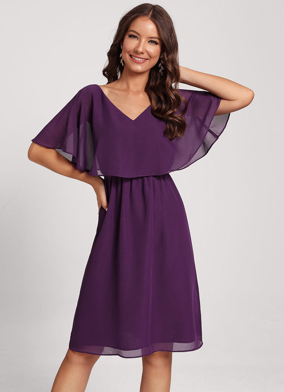 Robe Fourreau Élégante Manches Bouffantes - gallery 5