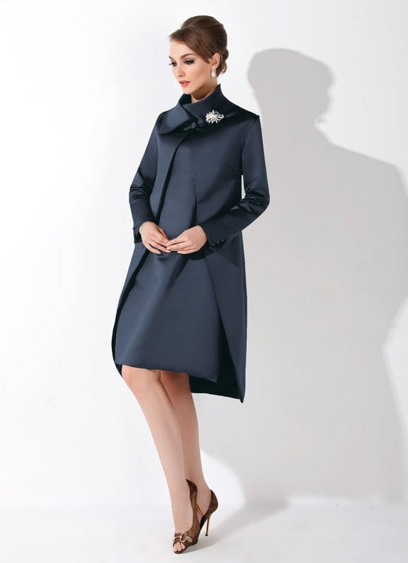 Robe Fourreau Bleu Nuit Chic - gallery 3