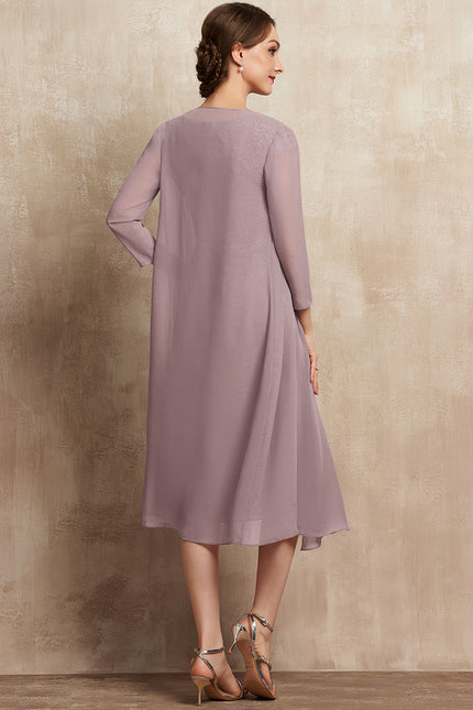 Robe Fourreau Lavande Chic - gallery 7