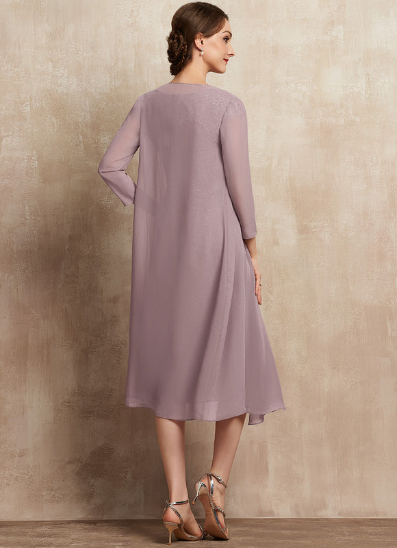 Robe Fourreau Lavande Chic - gallery 7