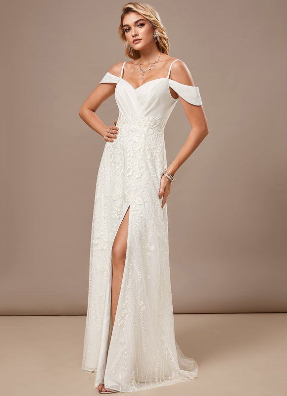 Robe Fourreau Dentelle Blanche - gallery 1