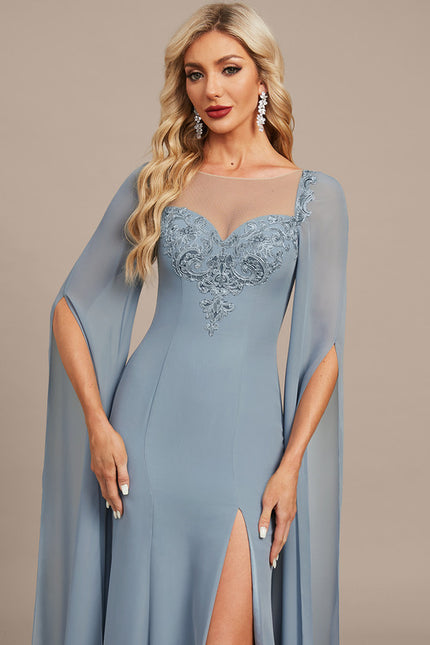 Robe Fourreau Fluide Azur - gallery 1