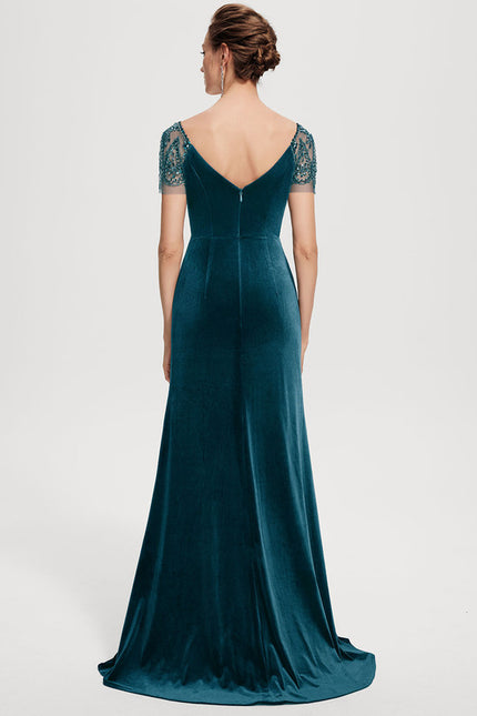 Robe Fourreau Velours Élégant - gallery 2