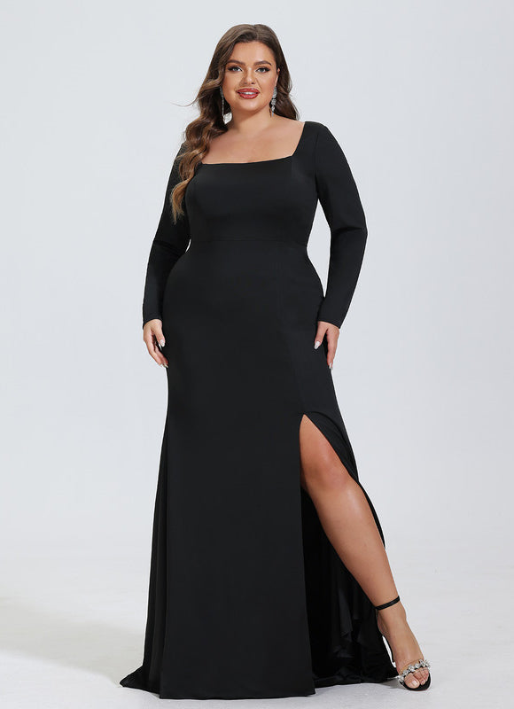 Robe Fourreau Noire Sophistiquée - gallery 5