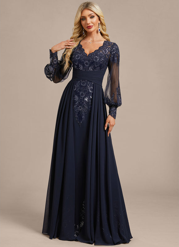 Robe Fourreau Élégante Bleu Nuit - gallery 3